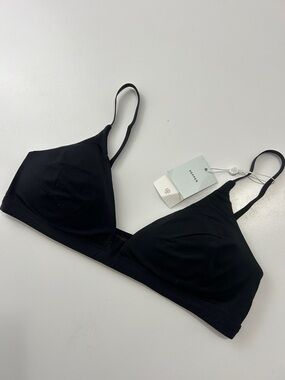 NWT Pepper Limitless Wirefree Scoop Bra Everyday Padded Black Triangle Bra XL